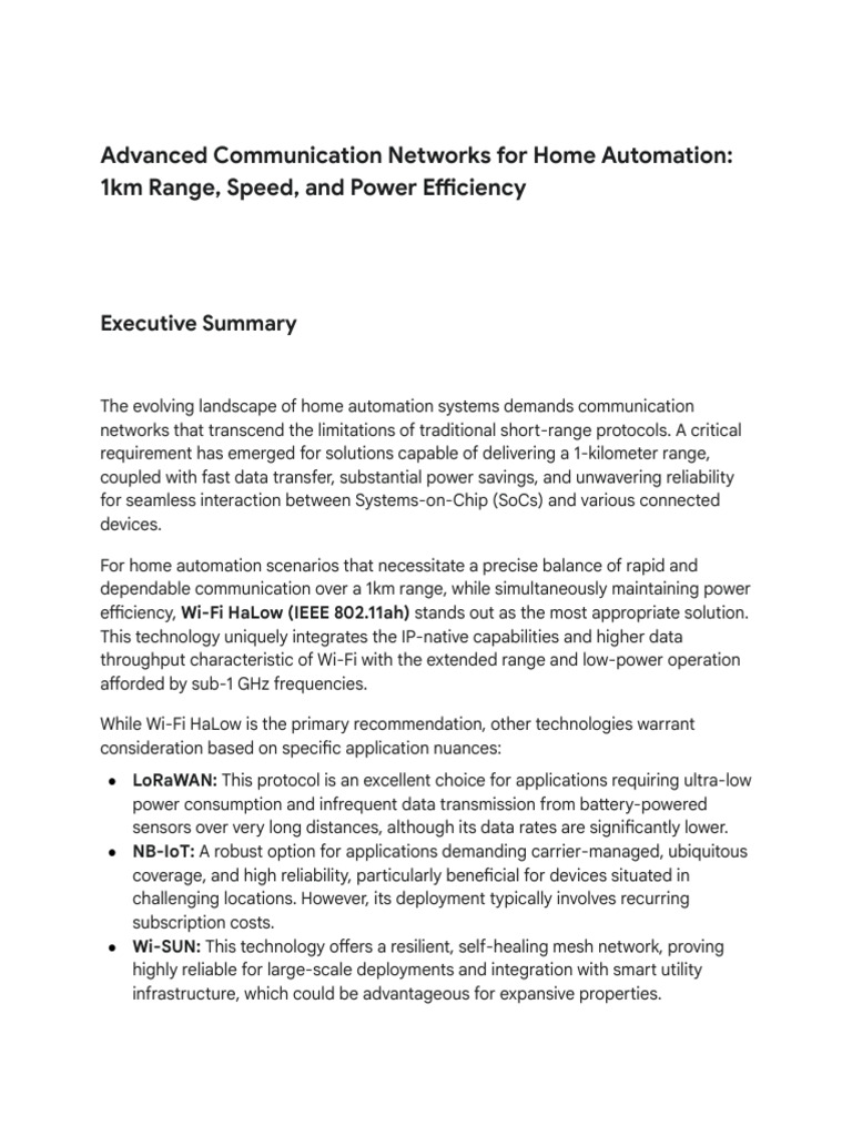 Long-Range Home Automation Networks | PDF | Wi Fi | Computer Network