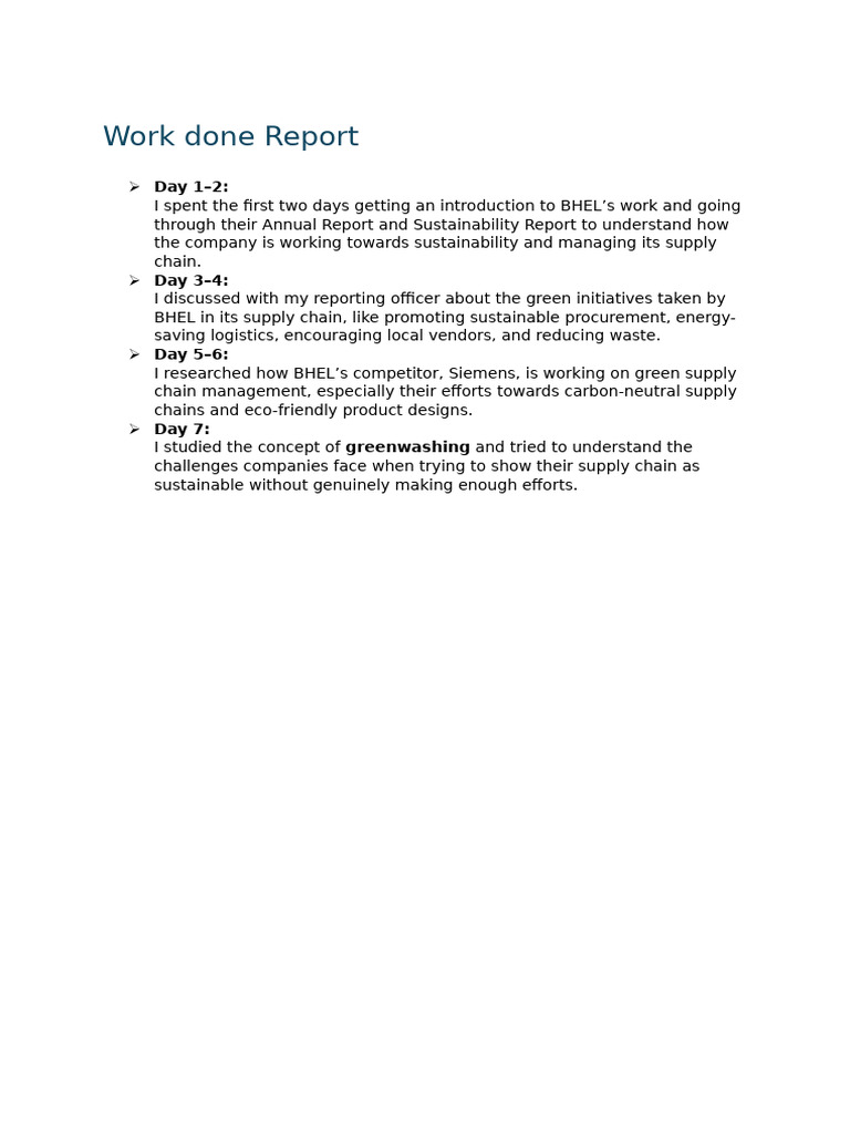 BHEL Sustainability and Supply Chain Report | PDF