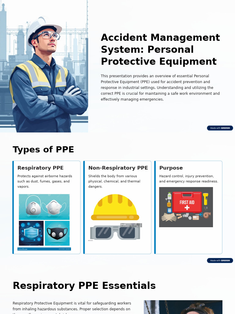 Essential PPE for Accident Management | PDF | Personal Protective ...