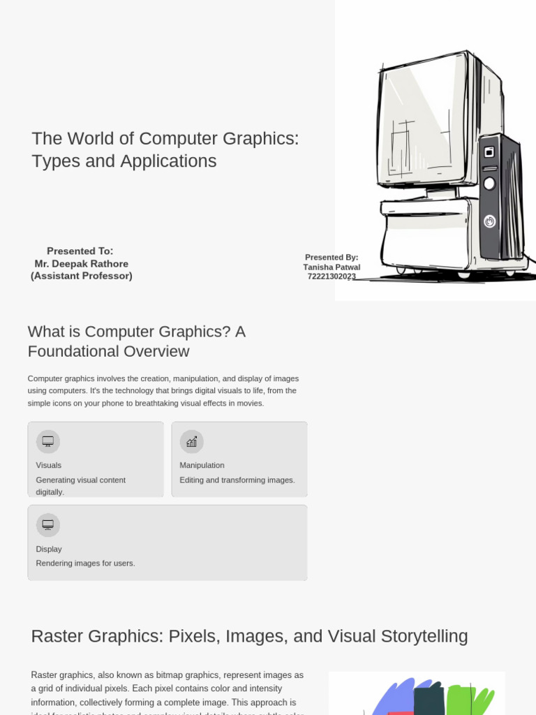 Computer Graphics: Types & Applications | PDF | Computer Graphics | 3 D ...