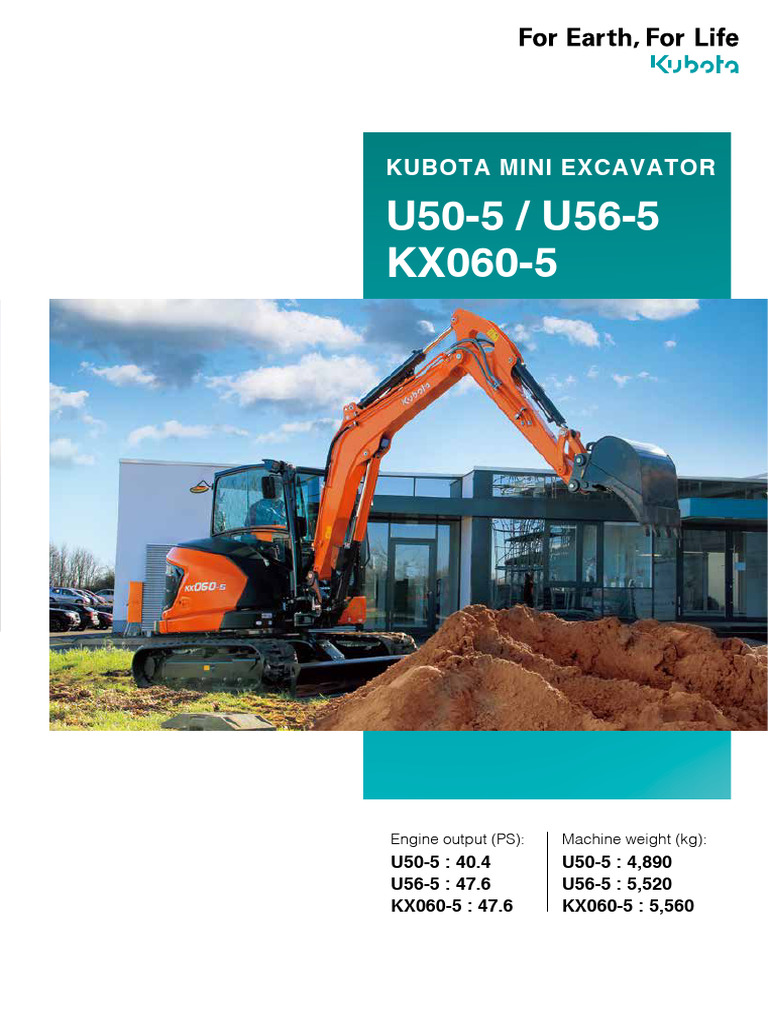 Kubota U50 5 - U56 5 - KX060 5 - EN 1 | PDF | Vehicle Technology