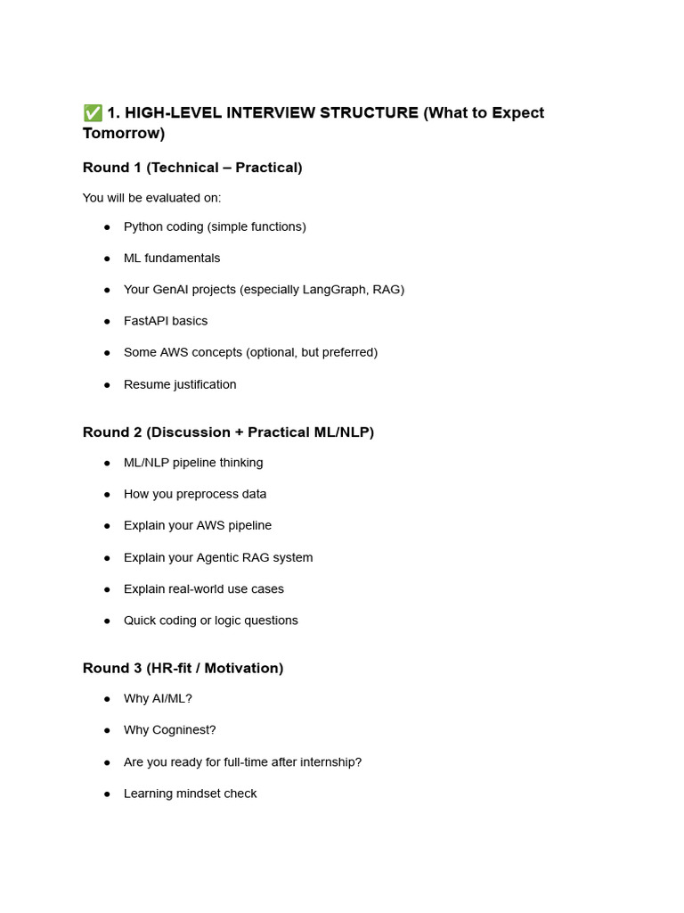 Interview Prep: AI/ML & Python Skills | PDF | Computer Science ...