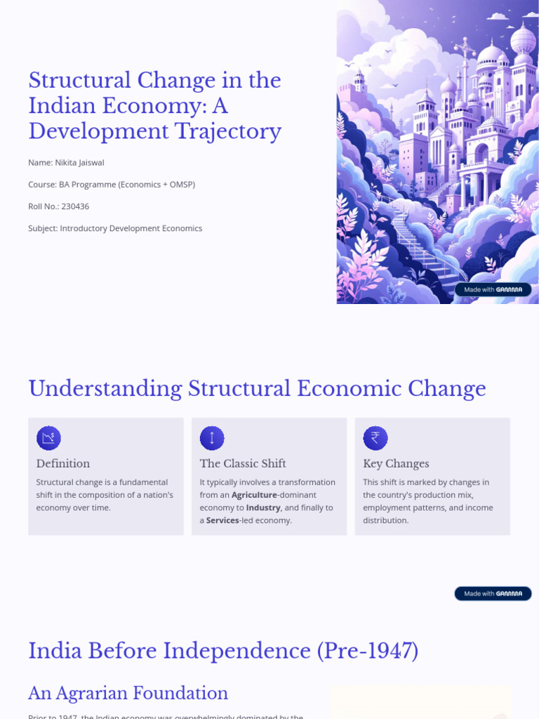 India's Economic Structural Change Analysis | PDF | Economic Growth ...