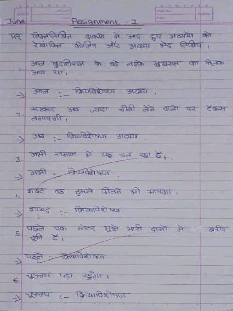 Hindi Assignment 10 | PDF