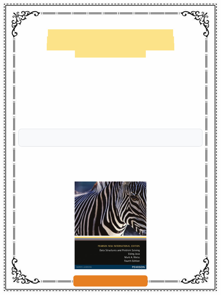 Data Structures and Problem Solving Using Java 4th edition by Mark ...