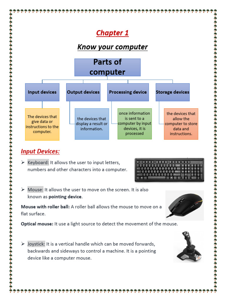 Computer Input and Output Devices Guide | PDF