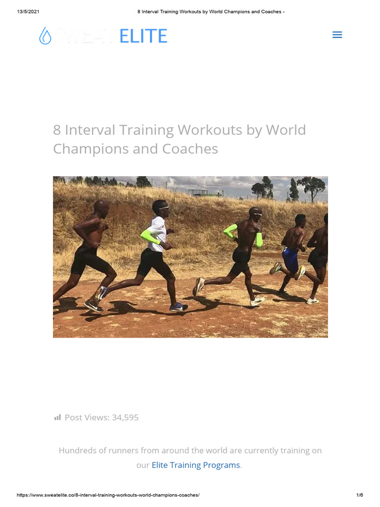 Elite Interval Training Workouts | PDF | Running | Physical Fitness