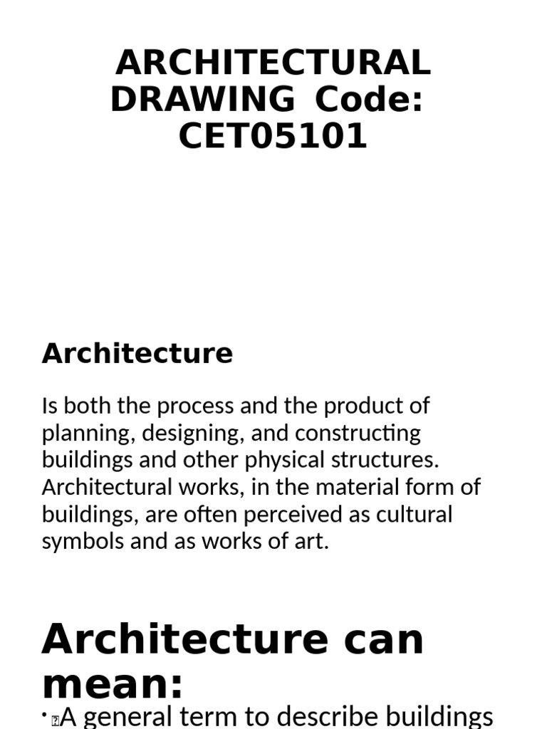 Architectural Drawing and Planning Guide | PDF | Environmental Design