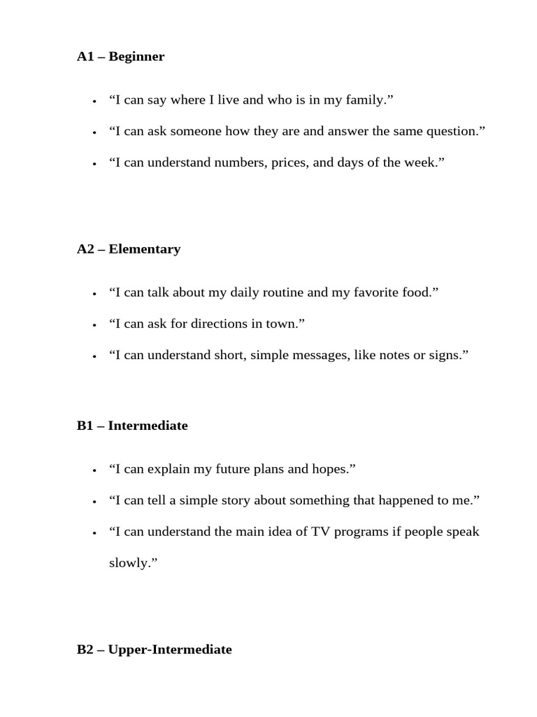 Language Proficiency Levels Explained | PDF