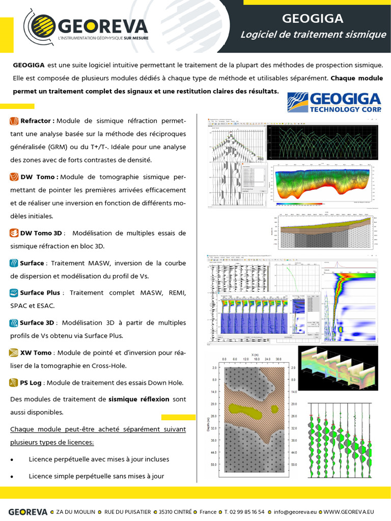 Logiciel GEOGIGA pour traitement sismique | PDF
