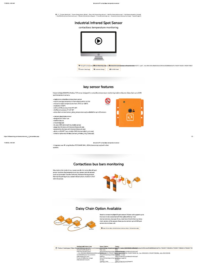 Sensors For BW Monitoring | PDF