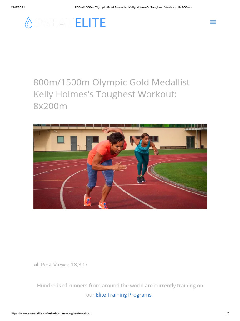 800m_1500m Olympic Gold Medallist Kelly Holmes's Toughest Workout ...