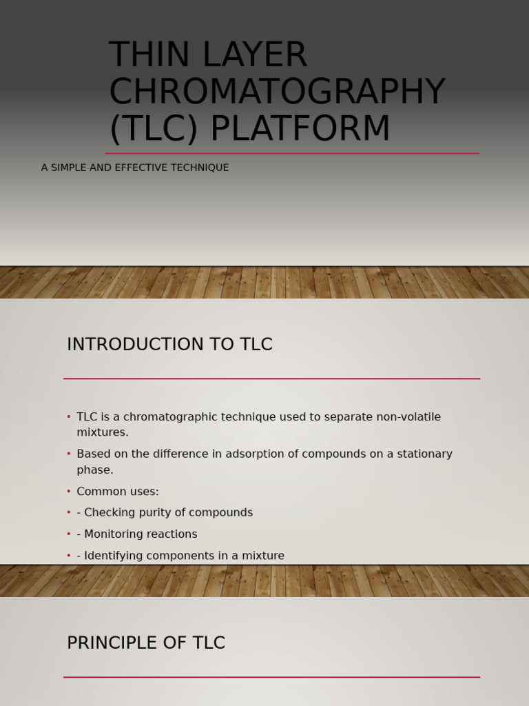 Thin Layer Chromatography Overview | PDF