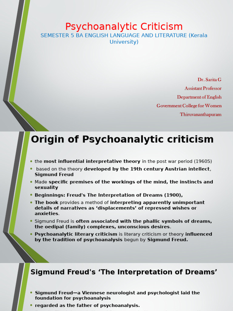 Understanding Psychoanalytic Criticism | PDF | Psychoanalysis | Sigmund ...