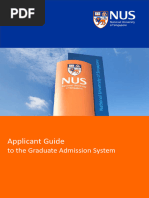 NUS Graduate Admission System Guide | PDF | Graduate Record Examinations