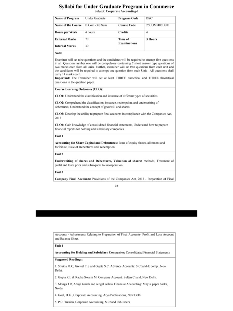 3 RD Sem Syllabus | PDF