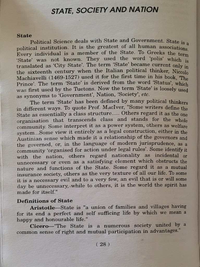 Understanding the Concept of State | PDF | Citizenship | Sovereignty