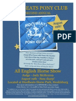 Hoofbeat Horse Show Flyer