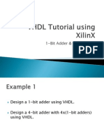 VHDL Tut 4 - XilinX (Bit Adders)