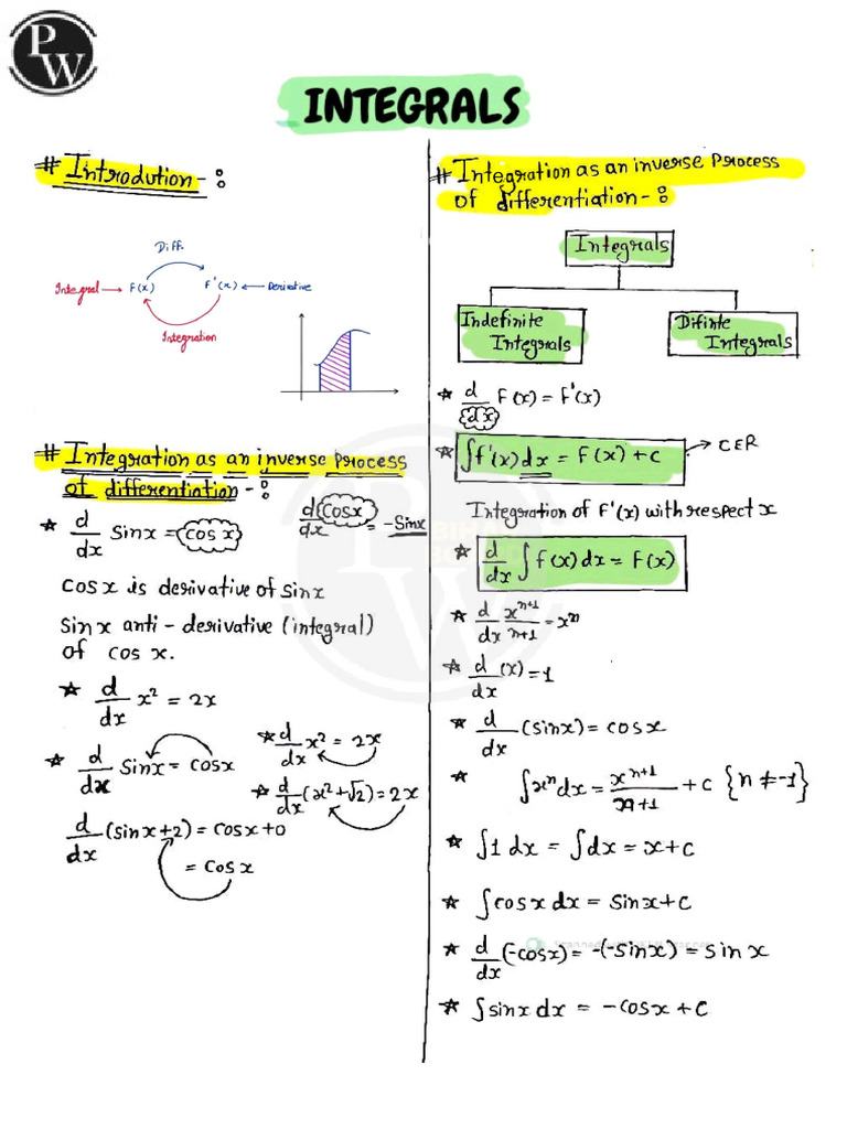 Integrals | PDF