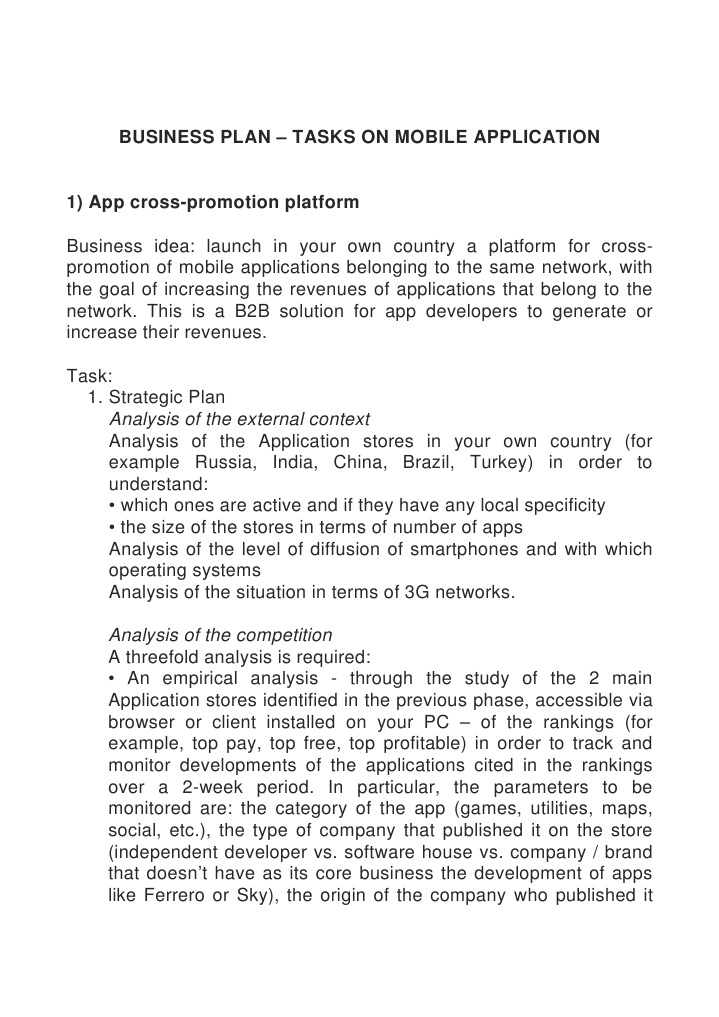 Mobile App Business Plan Strategies | PDF