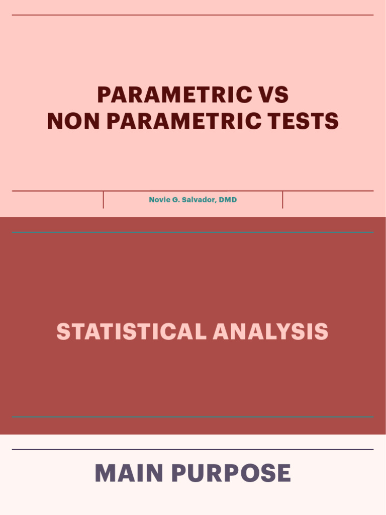 Parametric vs Non-Parametric Tests Explained | PDF | Statistics ...