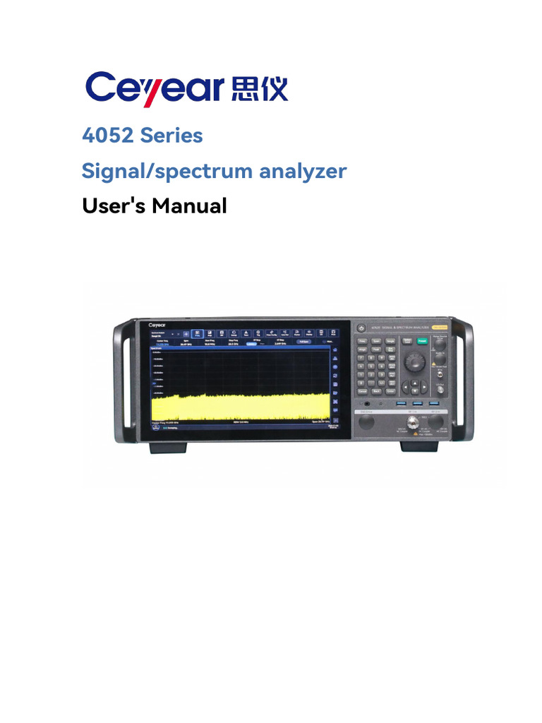 4052 Series Signal/Spectrum Analyzer Manual | PDF | Hertz | Bandwidth ...