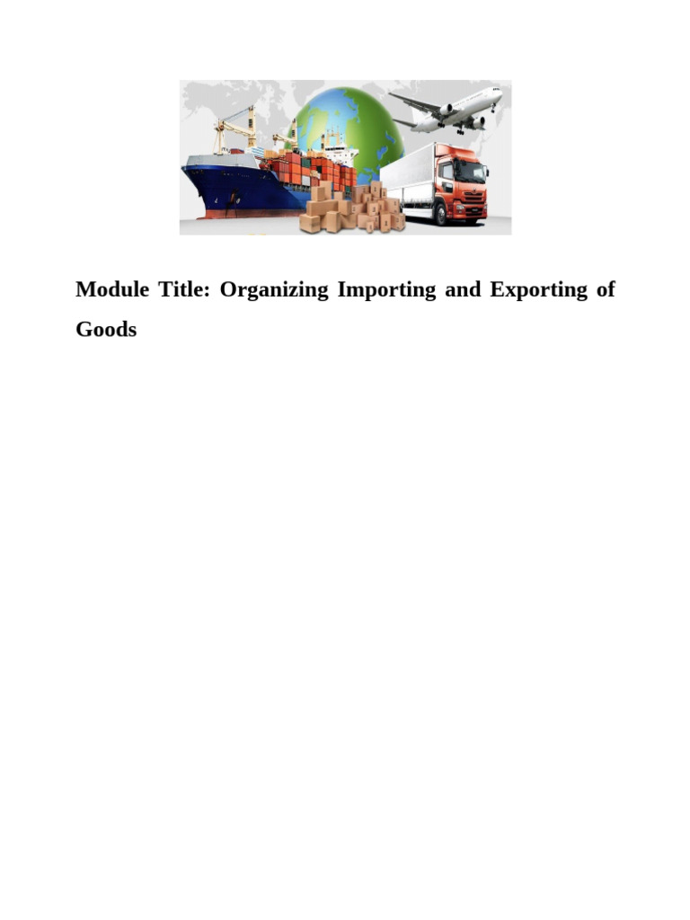 Importing and Exporting Goods Guide | PDF | Taxes | Dangerous Goods