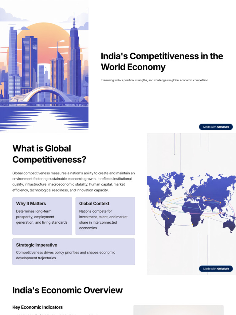 India's Global Economic Competitiveness | PDF | Economic Growth | Economies
