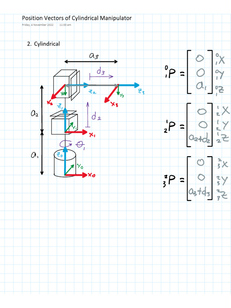 10.4 Position Vector - Cylindrical | PDF