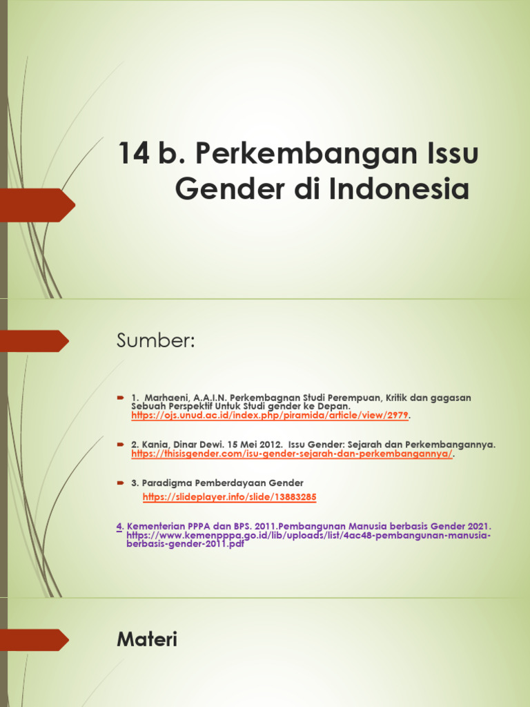 Perkembangan Isu Gender di Indonesia | PDF