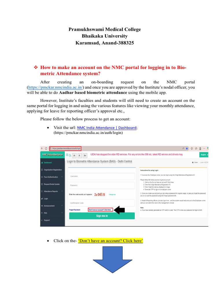 NMC Portal Account Setup Guide | PDF