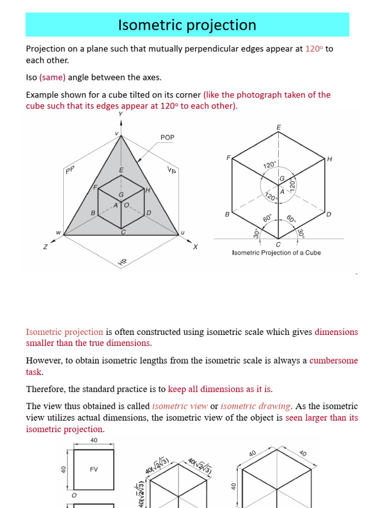 Isometric Projection and View Techniques | PDF | Rectangle | Shape