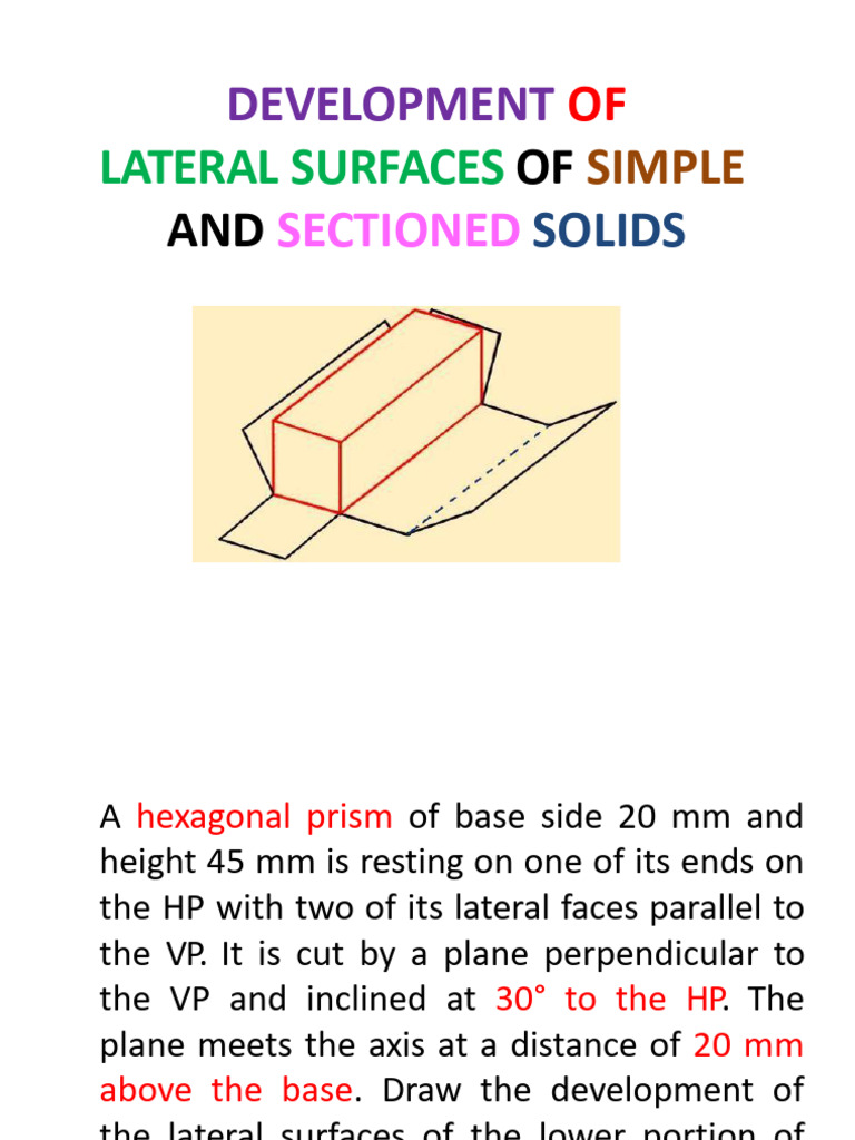 Sheet - 8 Development of Surfaces | PDF | Perpendicular | Euclidean ...