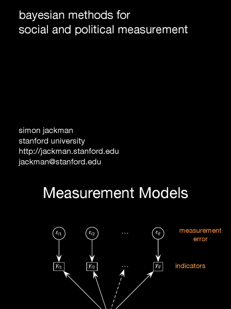 Bayesian Methods For Social and Political Measurement: Simon Jackman ...