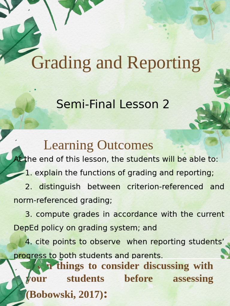 Grading and Reporting in Education | PDF | Educational Assessment ...