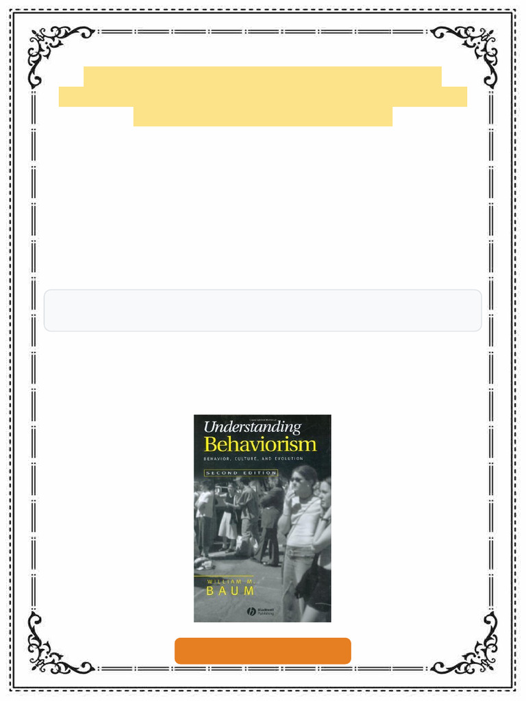 Understanding Behaviorism Behavior Culture and Evolution 2nd Edition ...
