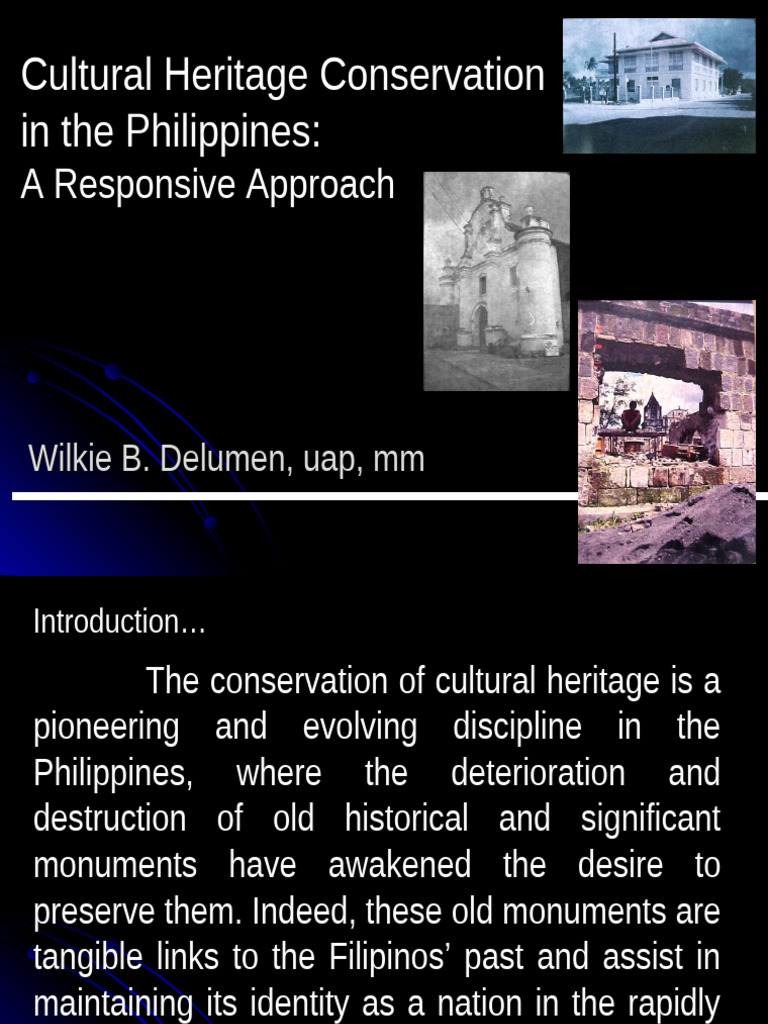 Cultural Heritage Conservation in the Philippines | PDF | Cultural ...