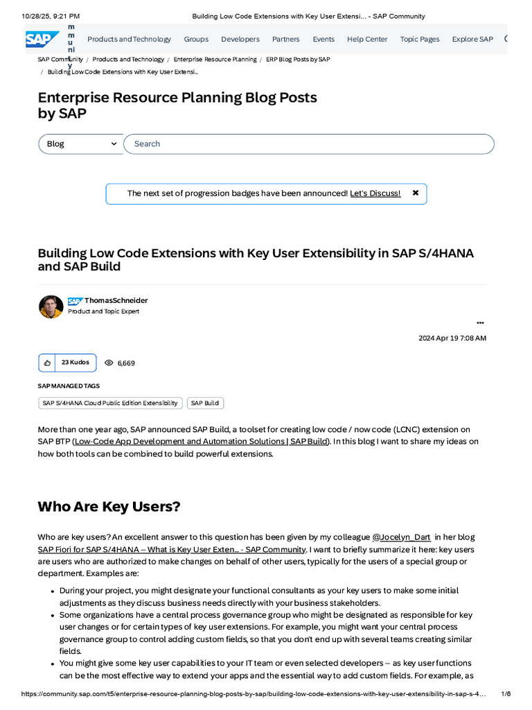 Low-Code Extensions in SAP S/4HANA | PDF | Information Technology ...