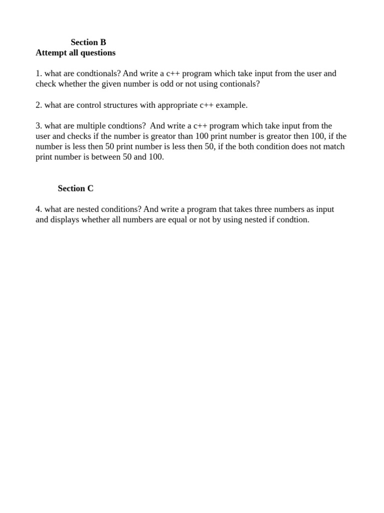 C++ Conditional Programming Examples | PDF
