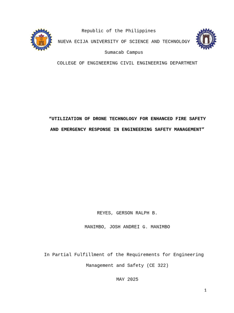 Drone Technology for Fire Safety Management | PDF | Survey Methodology ...