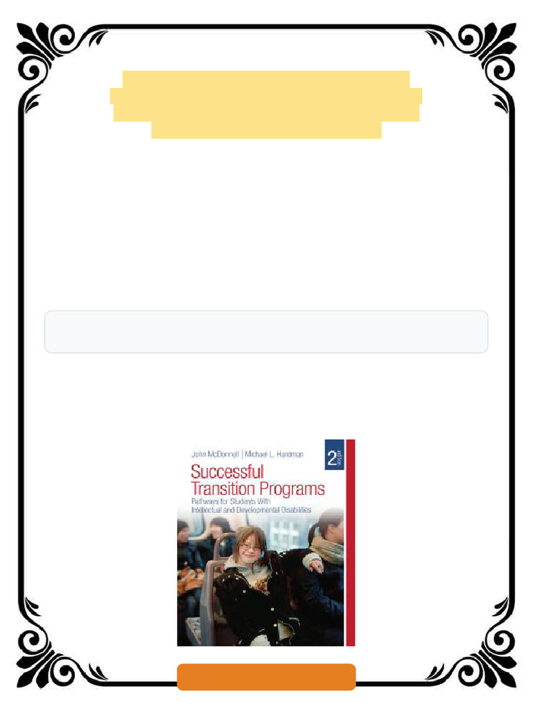 Successful Transition Programs Pathways For Students With Intellectual ...