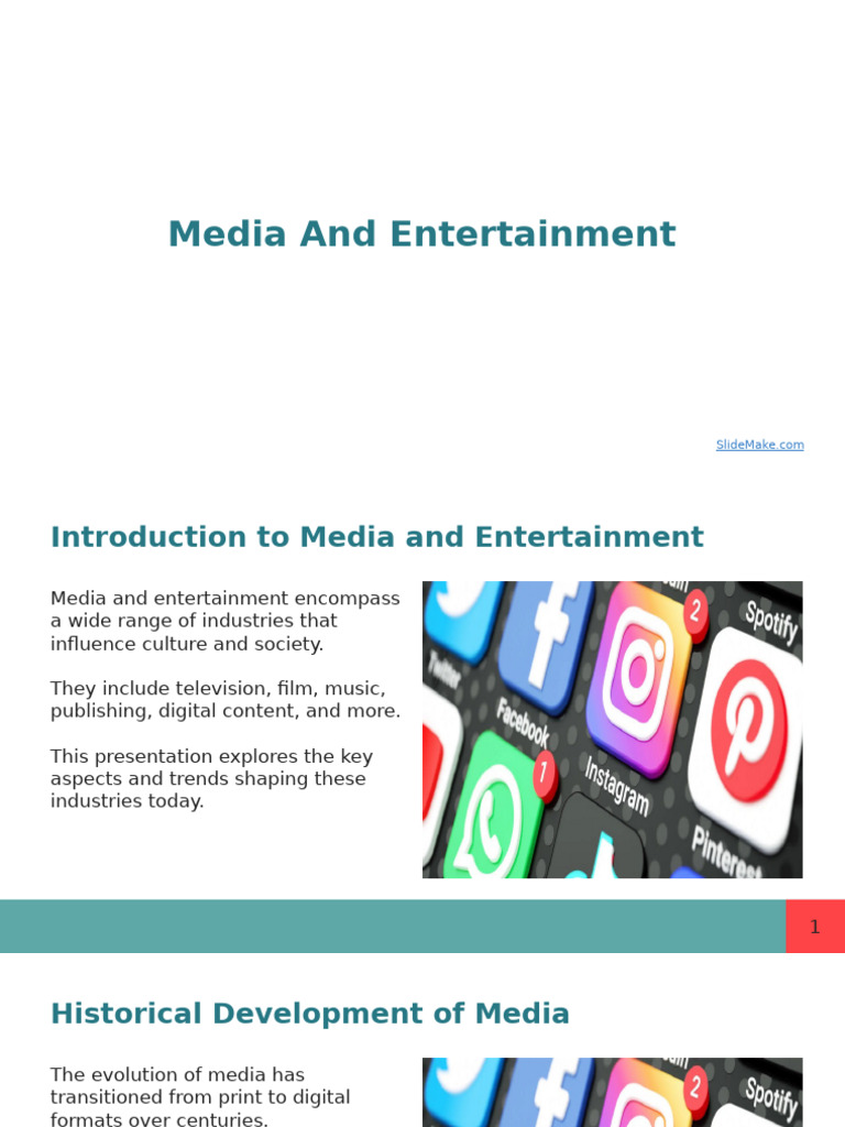 Trends in Media and Entertainment | PDF | Mass Media | Human Communication