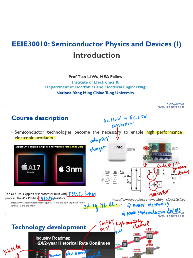 Semiconductor Physics Course Overview | PDF | Integrated Circuit | Mosfet