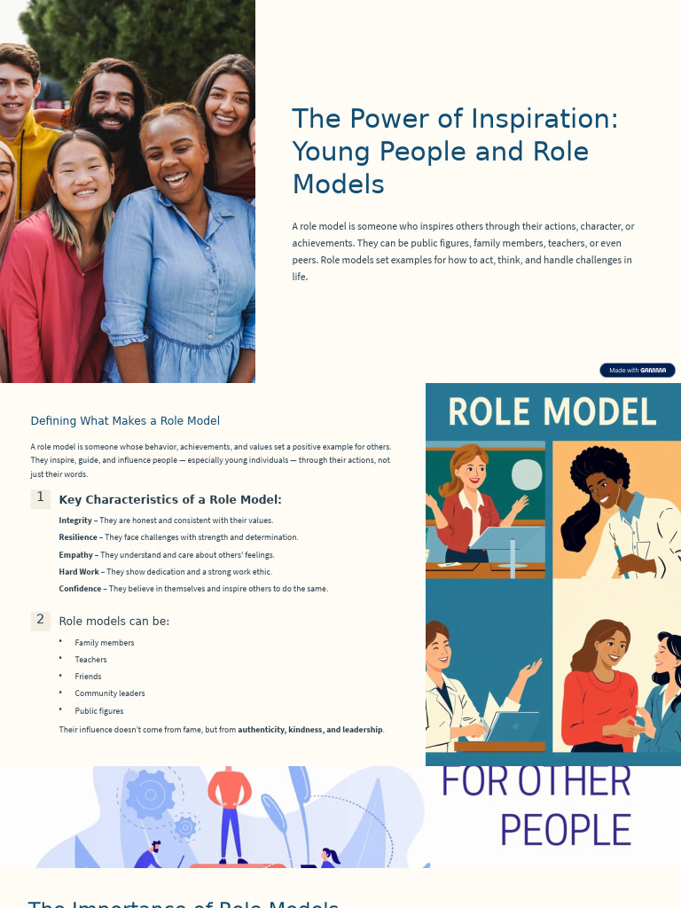 The Power of Inspiration Young People and Role Models | PDF ...