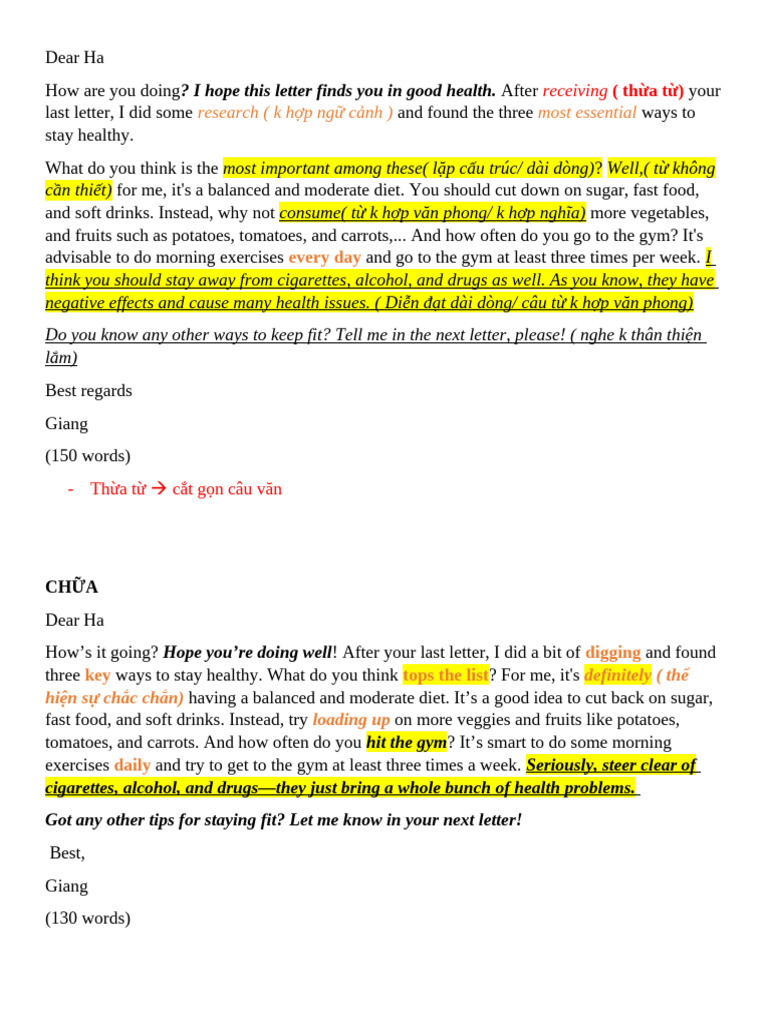 Keep Fit ( Letter) | PDF