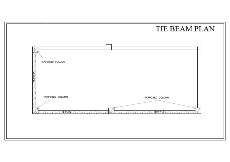 Tie Beam Plan with Proposed Columns | PDF