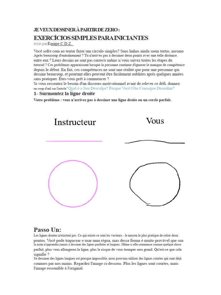 Dessiner à partir de zéro : Guide pour débutants | PDF | Dessin ...