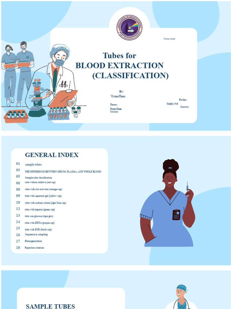 Blood Sample Tube Classification Guide | PDF | Blood Plasma | Thrombus