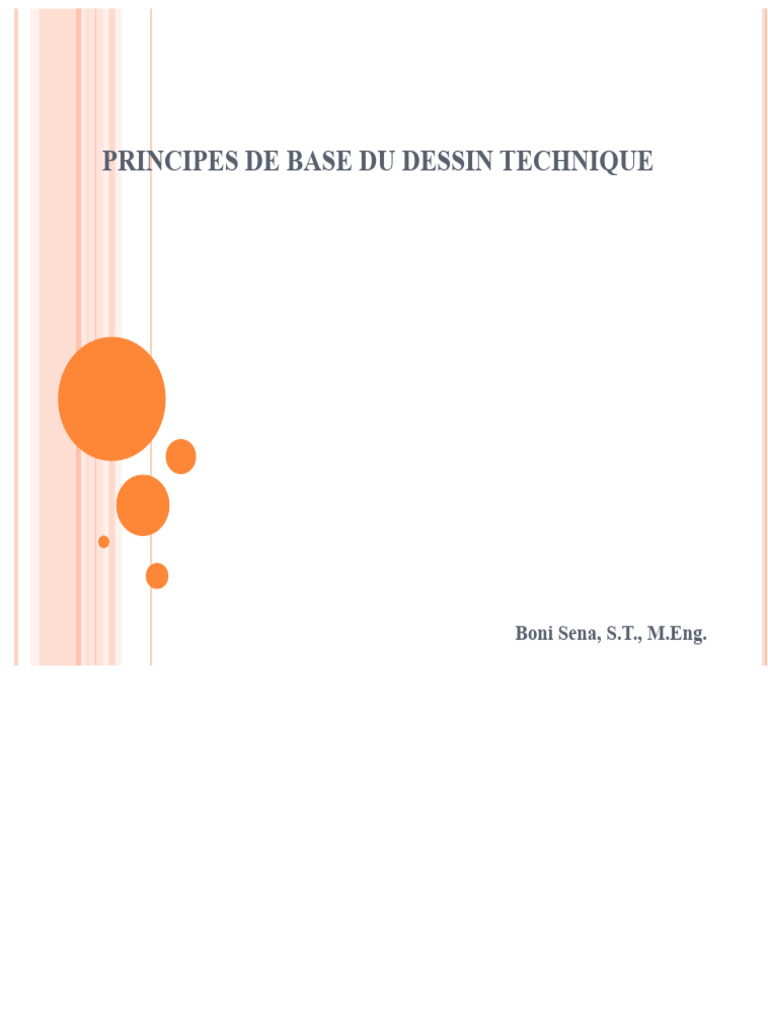 Principes du Dessin Technique en Ingénierie | PDF | Dessin technique ...